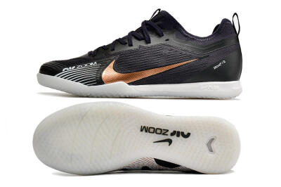 Nike Air Zoom Mercurial Vapor 15 Pro IC Indoor & Futsal Soccer Shoes - Black/Gold/White