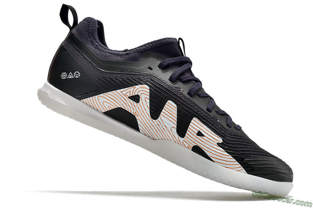 Nike Air Zoom Mercurial Vapor 15 Pro IC Indoor & Futsal Soccer Shoes - Black/Gold/White 4