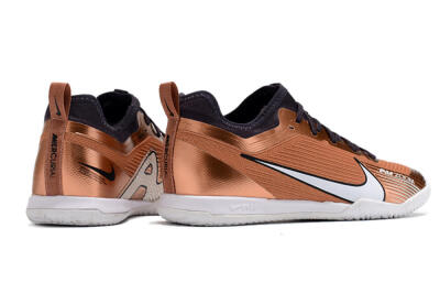 Nike Air Zoom Mercurial Vapor 15 Pro IC Indoor & Futsal Soccer Shoes - Gold/White/Black