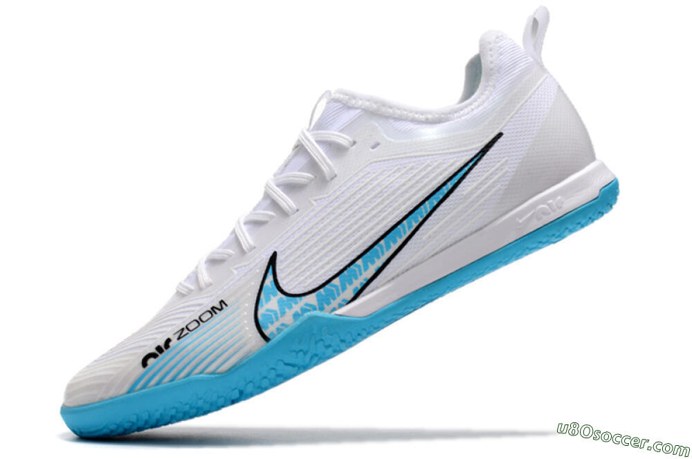 Nike Air Zoom Mercurial Vapor 15 Pro IC Indoor & Futsal Soccer Shoes - White/Blue/Black 5