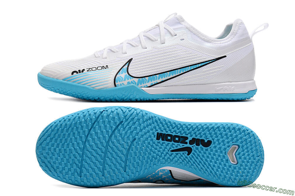 Nike Air Zoom Mercurial Vapor 15 Pro IC Indoor & Futsal Soccer Shoes - White/Blue/Black 0