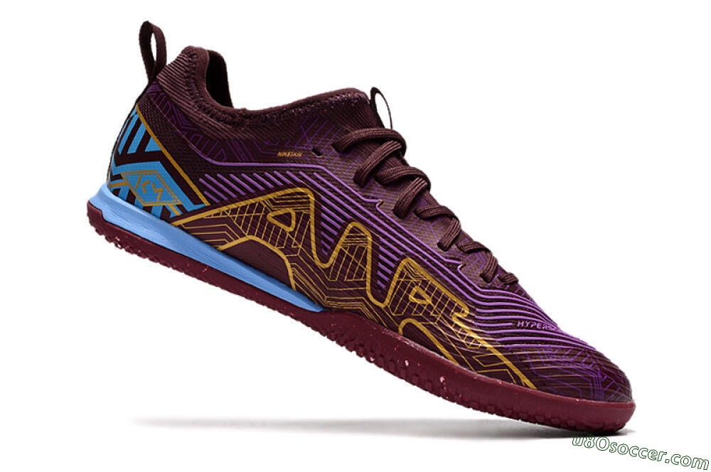 Nike Air Zoom Mercurial Vapor 15 Pro IC Indoor & Futsal Soccer Shoes - Red/Purple/Gold/Blue 4