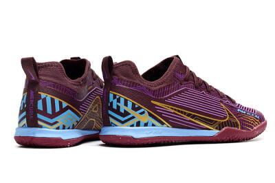 Nike Air Zoom Mercurial Vapor 15 Pro IC Indoor & Futsal Soccer Shoes - Red/Purple/Gold/Blue