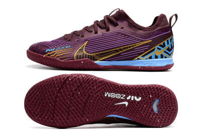 Nike Air Zoom Mercurial Vapor 15 Pro IC Indoor & Futsal Soccer Shoes - Red/Purple/Gold/Blue