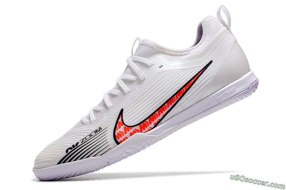Nike Air Zoom Mercurial Vapor 15 Pro IC Indoor & Futsal Soccer Shoes - White/Black/Red 5