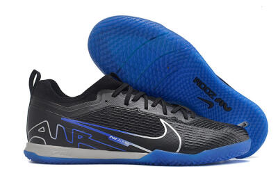 Nike Air Zoom Mercurial Vapor 15 Pro IC Indoor & Futsal Soccer Shoes - Black/Silver/Blue