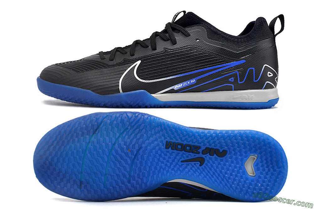 Nike Air Zoom Mercurial Vapor 15 Pro IC Indoor & Futsal Soccer Shoes - Black/Silver/Blue 0