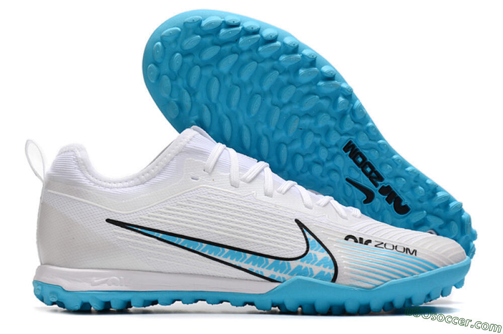 Nike Air Zoom Mercurial Vapor 15 Pro TF Artificial Turf Soccer Shoes - White/Blue/Black 1