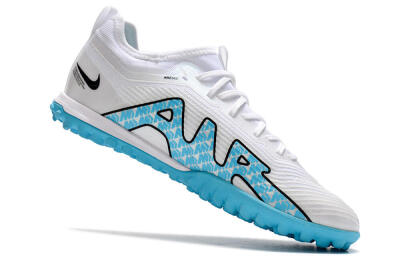 Nike Air Zoom Mercurial Vapor 15 Pro TF Artificial Turf Soccer Shoes - White/Blue/Black