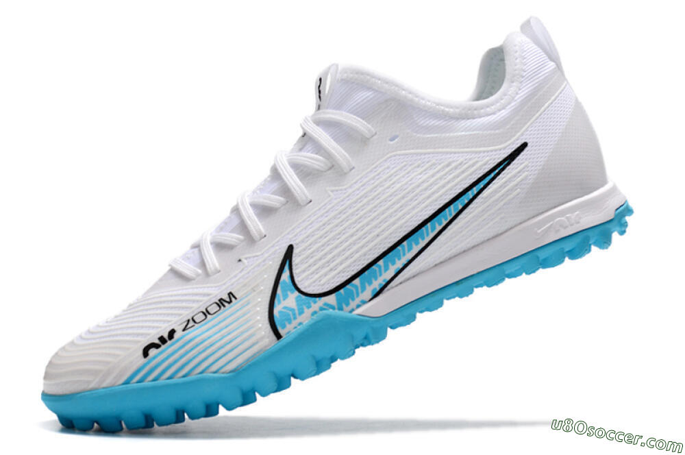 Nike Air Zoom Mercurial Vapor 15 Pro TF Artificial Turf Soccer Shoes - White/Blue/Black 5