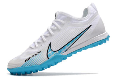 Nike Air Zoom Mercurial Vapor 15 Pro TF Artificial Turf Soccer Shoes - White/Blue/Black