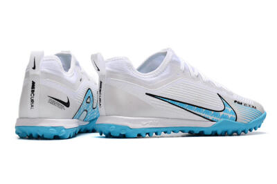 Nike Air Zoom Mercurial Vapor 15 Pro TF Artificial Turf Soccer Shoes - White/Blue/Black