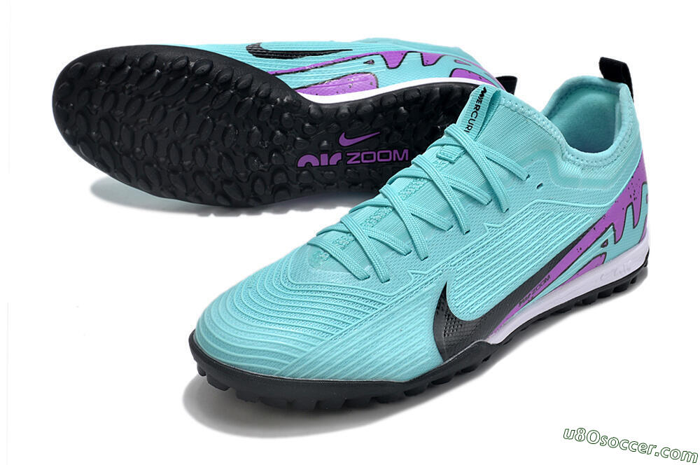 Nike Air Zoom Mercurial Vapor 15 Pro TF Artificial Turf Soccer Shoes - Blue/Black/Purple 3