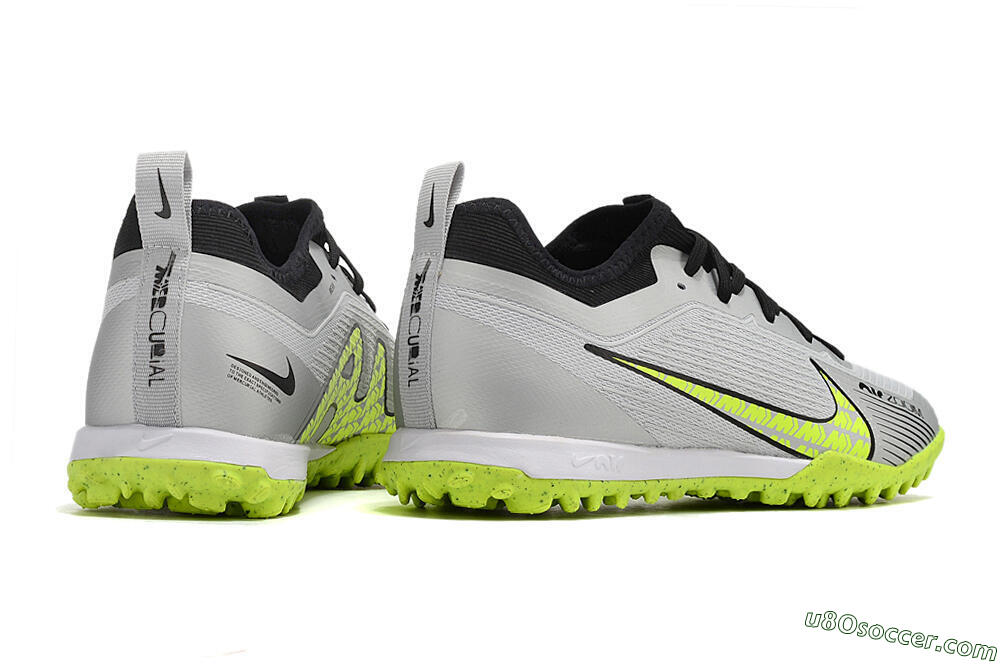 Nike Air Zoom Mercurial Vapor 15 Pro TF Artificial Turf Soccer Shoes - Silver/Yellow/Black 6