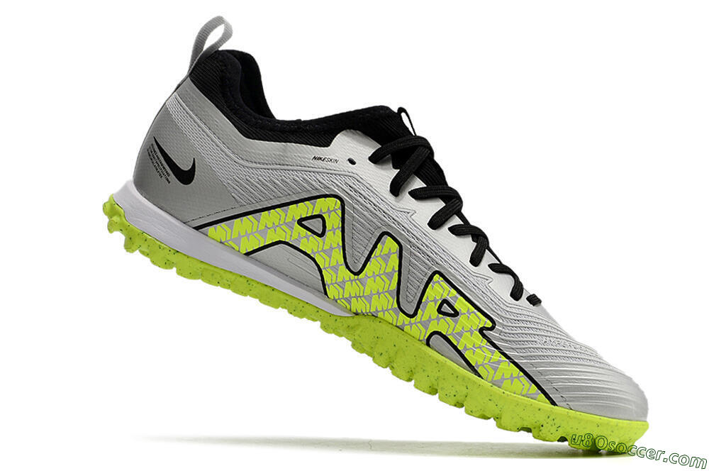 Nike Air Zoom Mercurial Vapor 15 Pro TF Artificial Turf Soccer Shoes - Silver/Yellow/Black 4