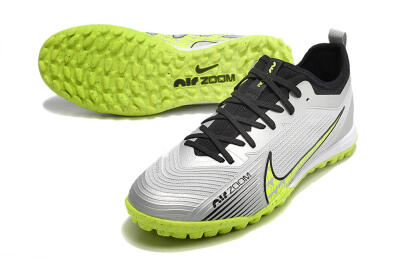 Nike Air Zoom Mercurial Vapor 15 Pro TF Artificial Turf Soccer Shoes - Silver/Yellow/Black