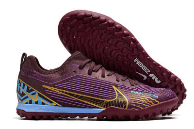Nike Air Zoom Mercurial Vapor 15 Pro TF Artificial Turf Soccer Shoes - Red/Purple/Gold/Blue