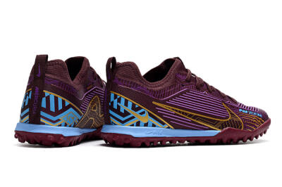 Nike Air Zoom Mercurial Vapor 15 Pro TF Artificial Turf Soccer Shoes - Red/Purple/Gold/Blue