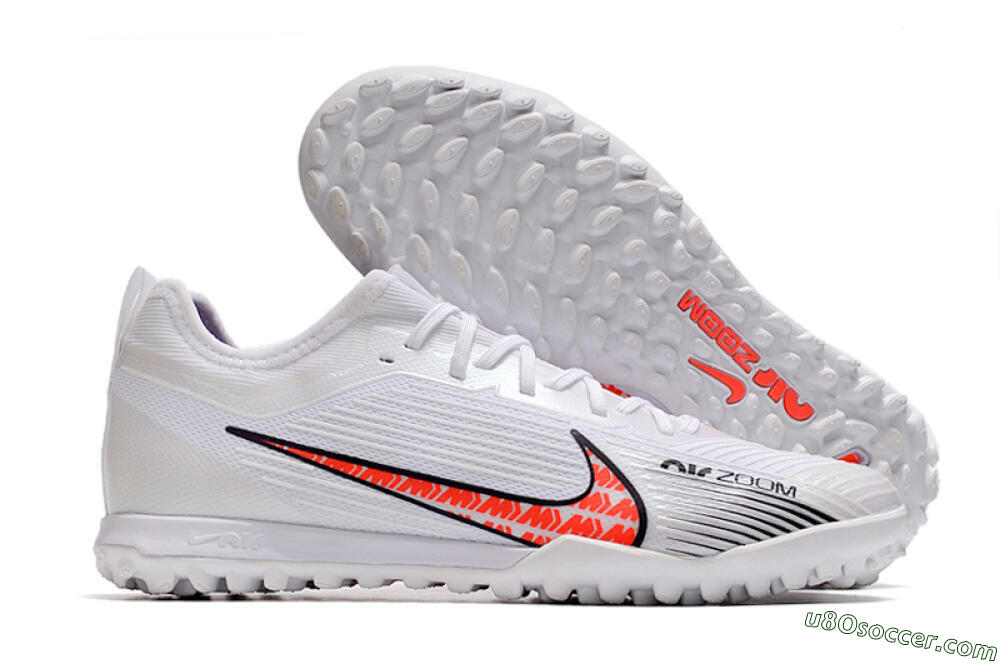 Nike Air Zoom Mercurial Vapor 15 Pro TF Artificial Turf Soccer Shoes - White/Black/Red 1