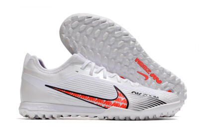 Nike Air Zoom Mercurial Vapor 15 Pro TF Artificial Turf Soccer Shoes - White/Black/Red