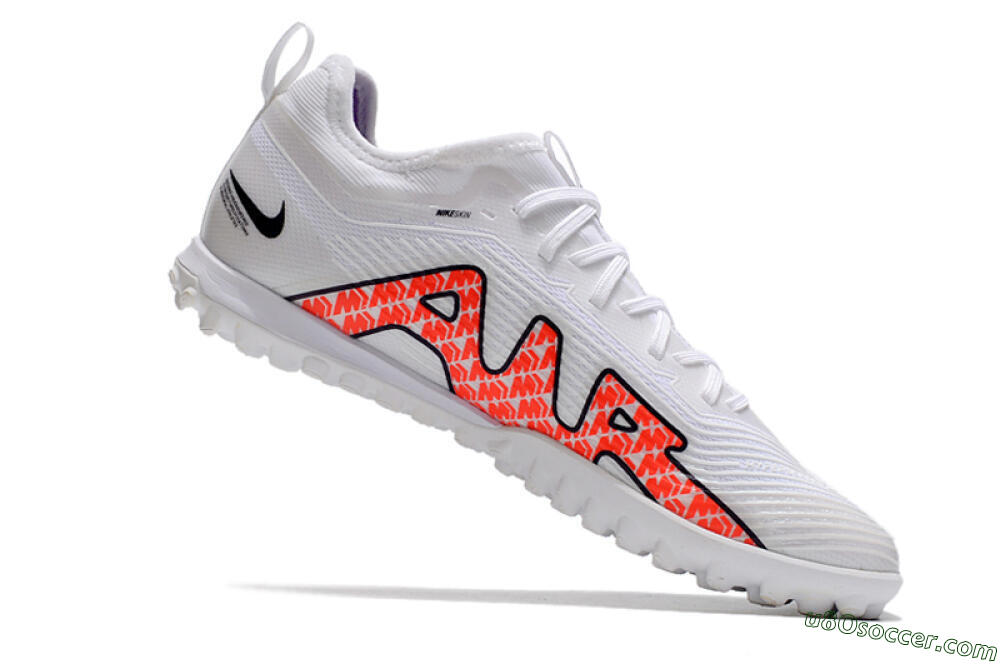 Nike Air Zoom Mercurial Vapor 15 Pro TF Artificial Turf Soccer Shoes - White/Black/Red 4