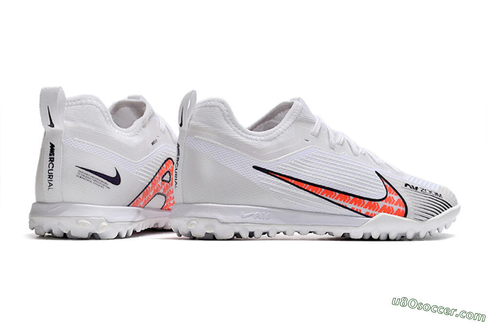 Nike Air Zoom Mercurial Vapor 15 Pro TF Artificial Turf Soccer Shoes - White/Black/Red 6