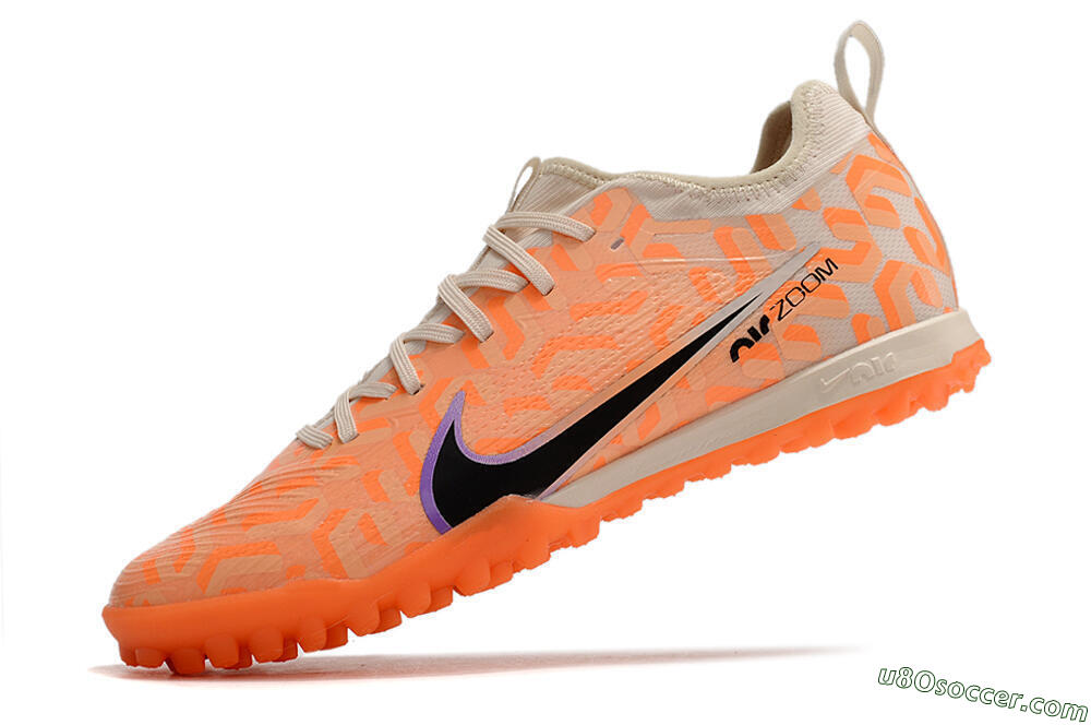Nike Air Zoom Mercurial Vapor 15 Pro TF Artificial Turf Soccer Shoes - Orange/Purple/Black 5