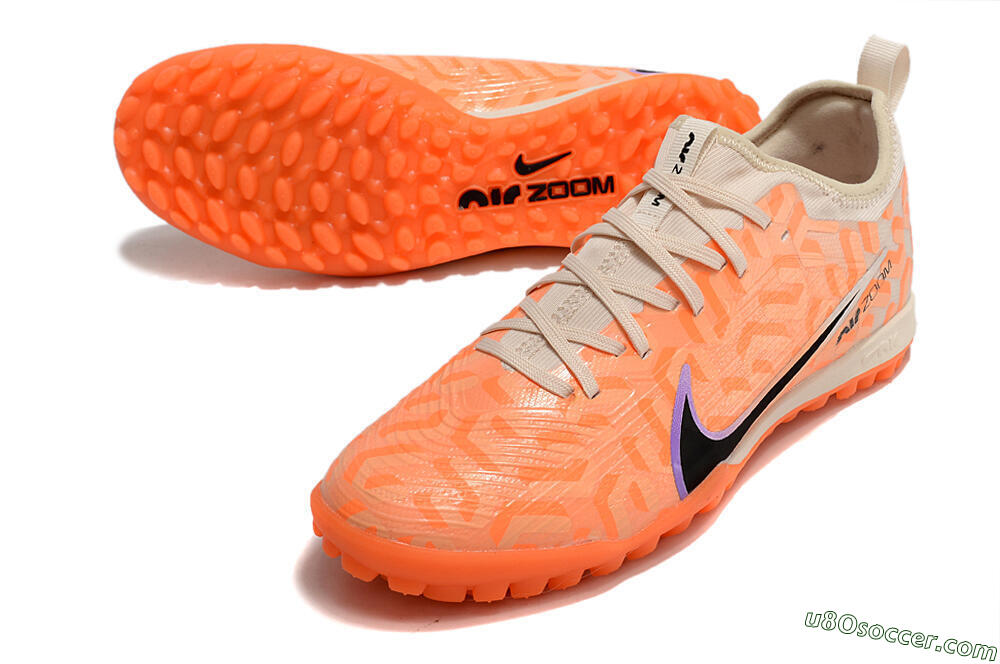 Nike Air Zoom Mercurial Vapor 15 Pro TF Artificial Turf Soccer Shoes - Orange/Purple/Black 3