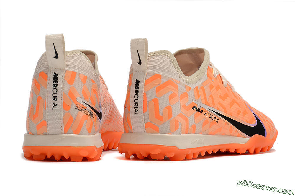 Nike Air Zoom Mercurial Vapor 15 Pro TF Artificial Turf Soccer Shoes - Orange/Purple/Black 6