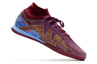 Nike Air Zoom Mercurial Superfly 9 Elite IC Indoor & Futsal Soccer Shoes - Red/Purple/Gold/Blue