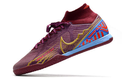 Nike Air Zoom Mercurial Superfly 9 Elite IC Indoor & Futsal Soccer Shoes - Red/Purple/Gold/Blue