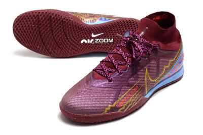 Nike Air Zoom Mercurial Superfly 9 Elite IC Indoor & Futsal Soccer Shoes - Red/Purple/Gold/Blue