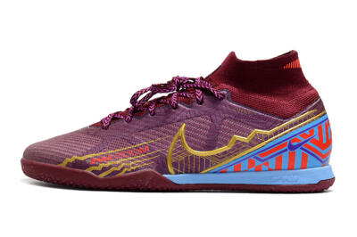 Nike Air Zoom Mercurial Superfly 9 Elite IC Indoor & Futsal Soccer Shoes - Red/Purple/Gold/Blue