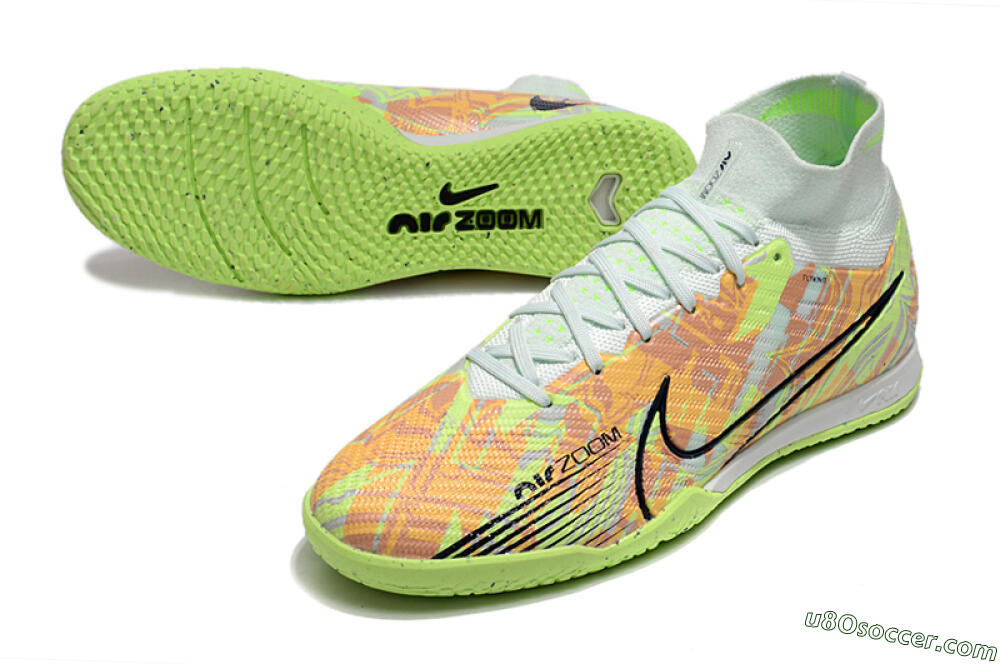 Nike Air Zoom Mercurial Superfly 9 Elite IC Indoor & Futsal Soccer Shoes - Yellow/Brown/Black 3