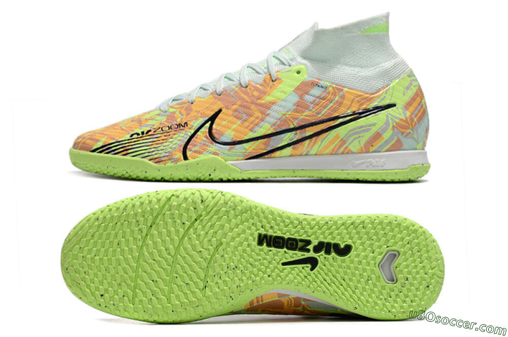 Nike Air Zoom Mercurial Superfly 9 Elite IC Indoor & Futsal Soccer Shoes - Yellow/Brown/Black 0