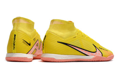 Nike Air Zoom Mercurial Superfly 9 Elite IC Indoor & Futsal Soccer Shoes - Yellow/Pink/Black