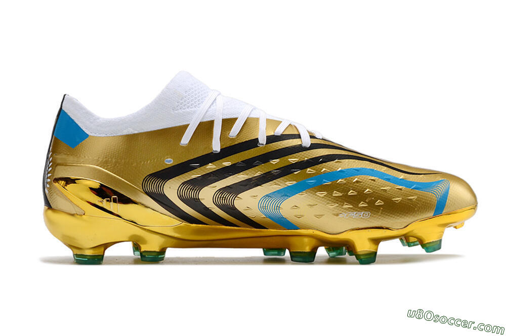 Adidas X Speedportal .1 FG Firm Ground Soccer Cleats - Gold/White/Blue 6