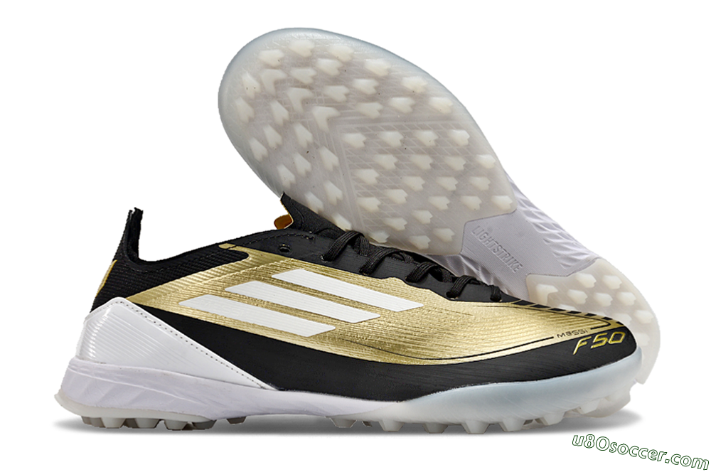 Adidas F50 Elite TF Artificial Turf Soccer Shoes - Gold/White/Black 1