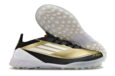 Adidas F50 Elite TF Artificial Turf Soccer Shoes - Gold/White/Black