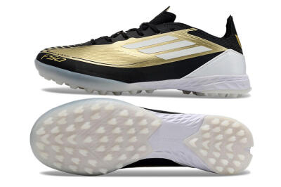 Adidas F50 Elite TF Artificial Turf Soccer Shoes - Gold/White/Black
