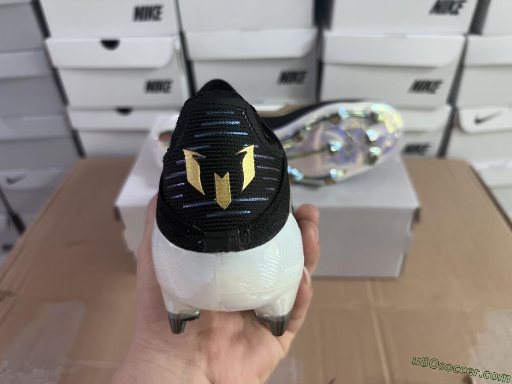 Adidas F50 Adizero Messi Laceless FG Firm Ground Soccer Cleats - Gold/White/Black