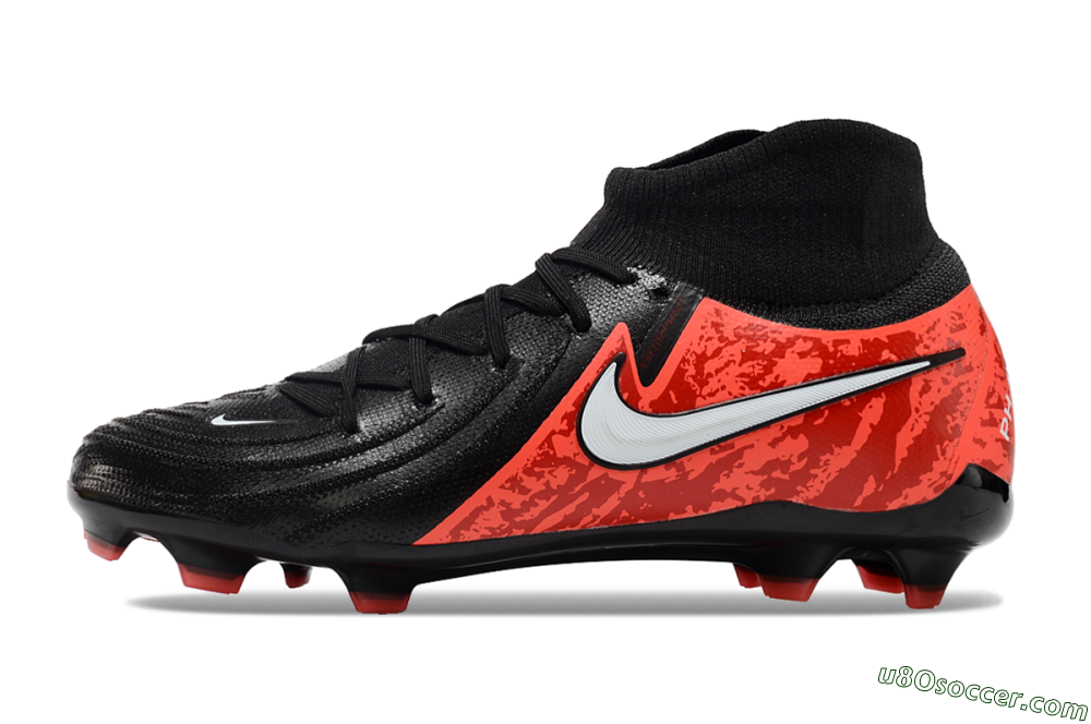 Nike Phantom Luna Elite FG Firm Ground Soccer Cleats - Black/Red/White 2