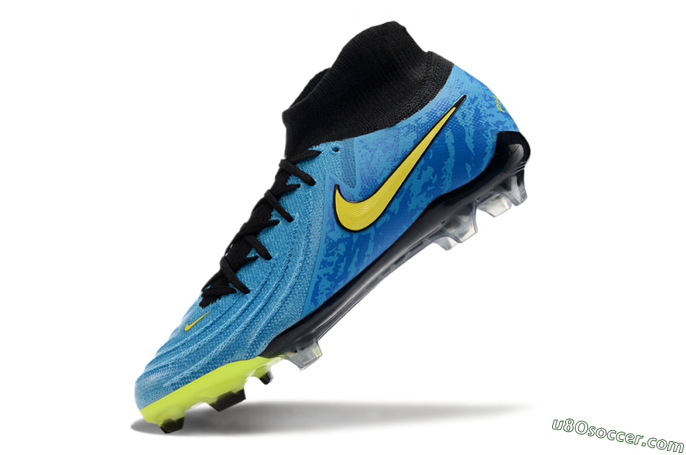 Nike Phantom Luna Elite FG Firm Ground Soccer Cleats - Blue/Yellow/Black 5