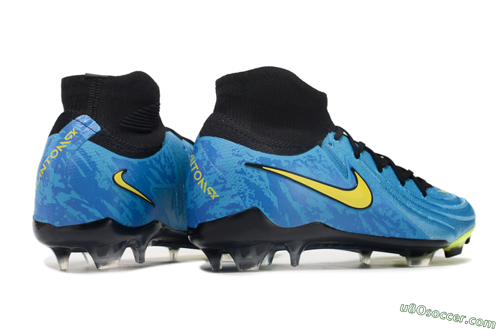 Nike Phantom Luna Elite FG Firm Ground Soccer Cleats - Blue/Yellow/Black 6