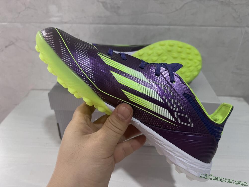 Adidas F50 Elite TF Artificial Turf Soccer Shoes - Purple/Yellow/White