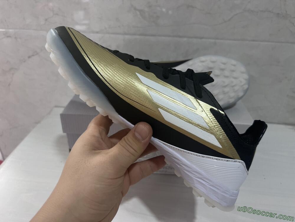 Adidas F50 Elite TF Artificial Turf Soccer Shoes - Gold/White/Black