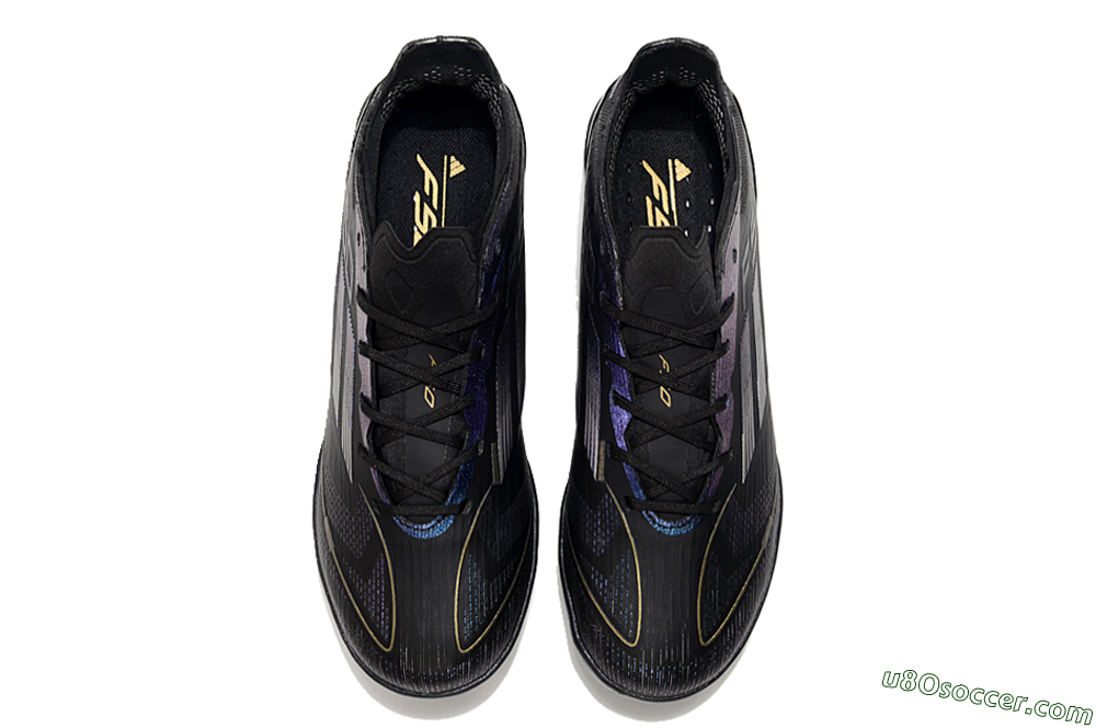 Adidas F50 Elite TF Artificial Turf Soccer Shoes - Black/Silver/Purple 5