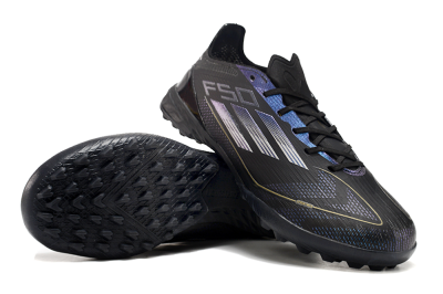 Adidas F50 Elite TF Artificial Turf Soccer Shoes - Black/Silver/Purple