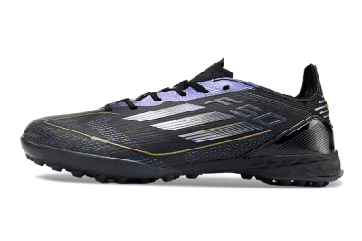 Adidas F50 Elite TF Artificial Turf Soccer Shoes - Black/Silver/Purple