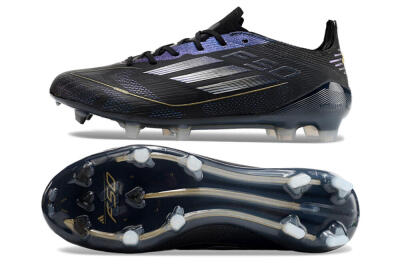 Adidas F50 Elite FG Firm Ground Soccer Cleats - Black/Silver/Purple